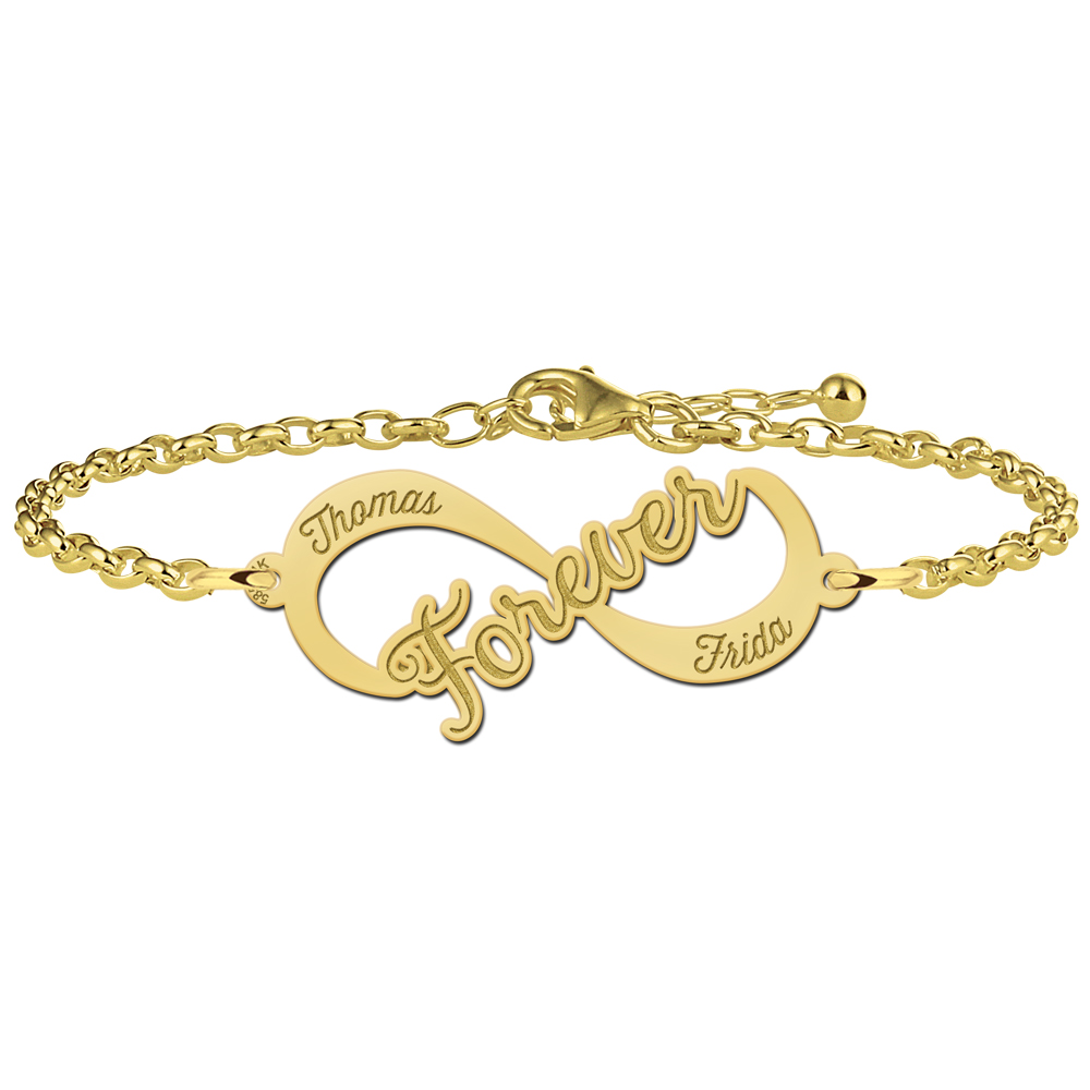 Goldenes Infinity Armband "Forever"