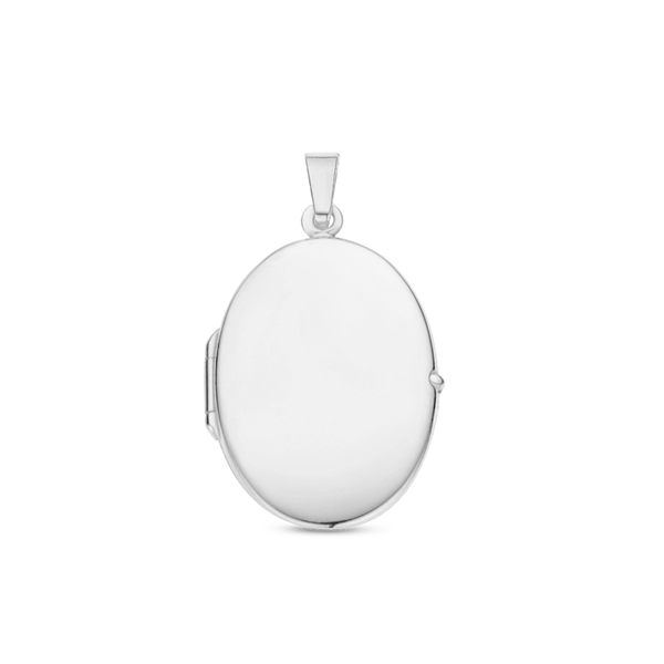 Silbernes ovales Medaillon mit Gravur