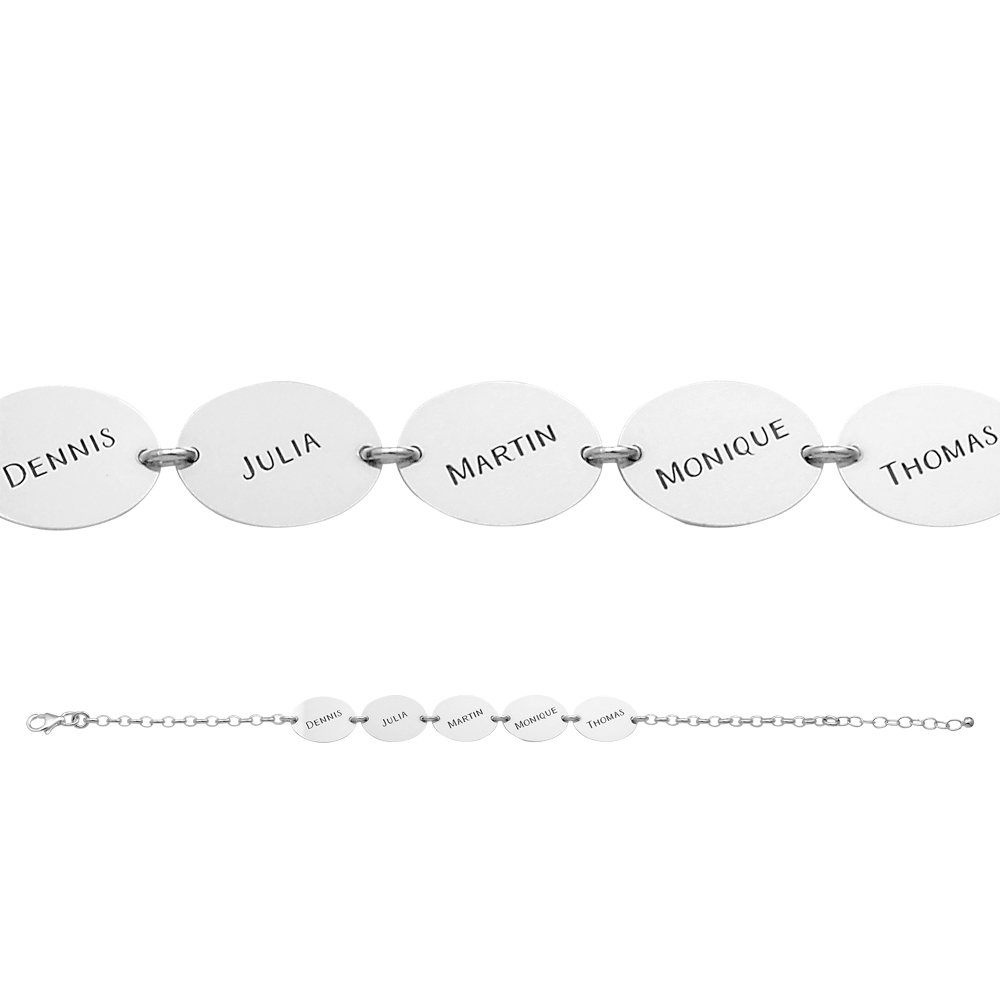 Silbernes Armband mit Gravur