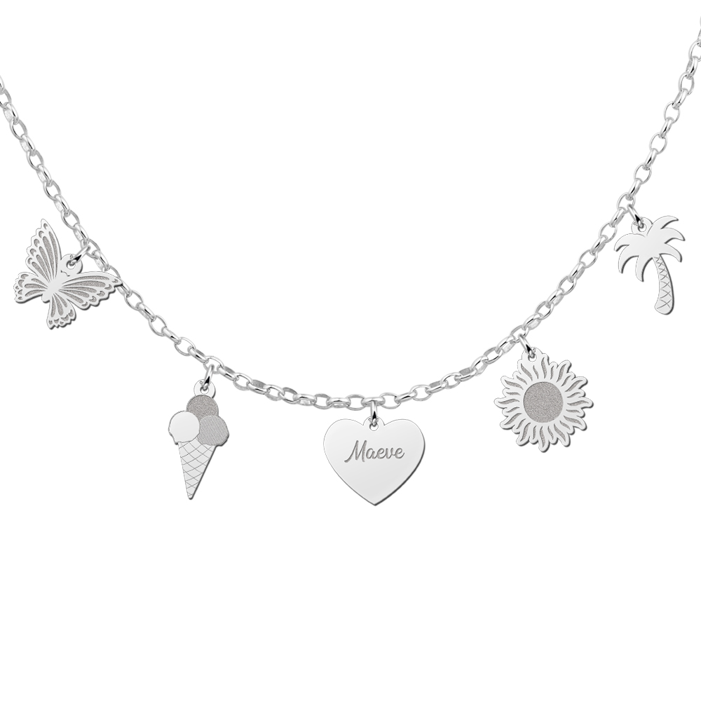 Silberne Sommer Mix and Match Kette