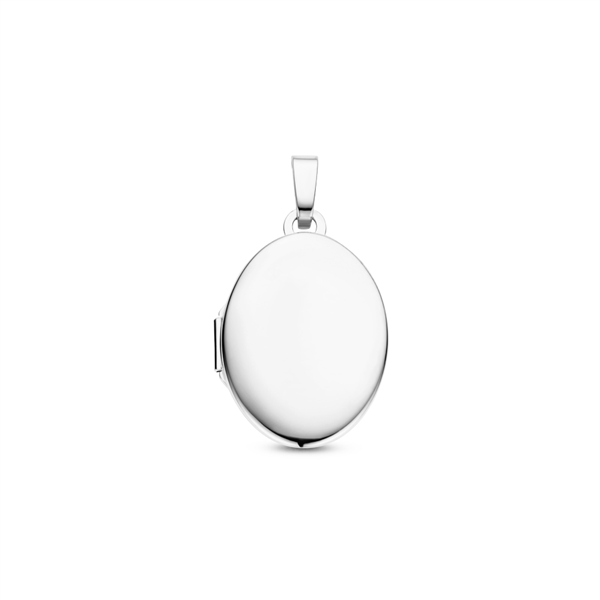 Silbernes ovales Medaillon mit Gravur - klein