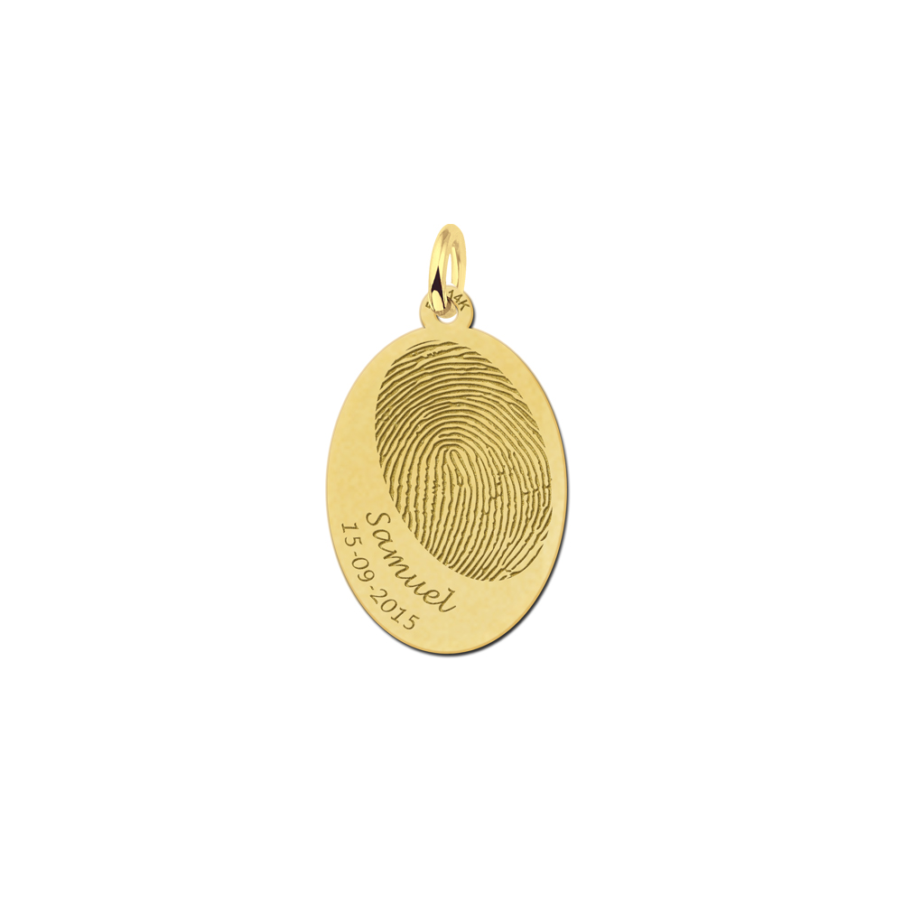Goldener Fingerabdruck Anhänger