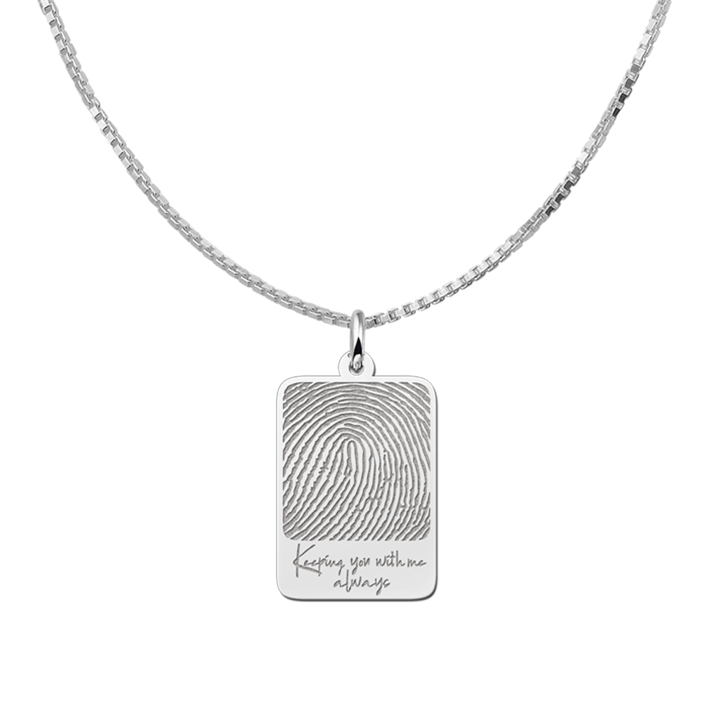Dogtag Anhänger mit Fingerabdruck und eigener Handschrift