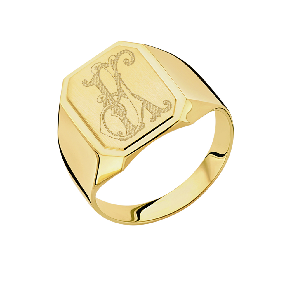 Siegelring mit Monogramm aus Gold