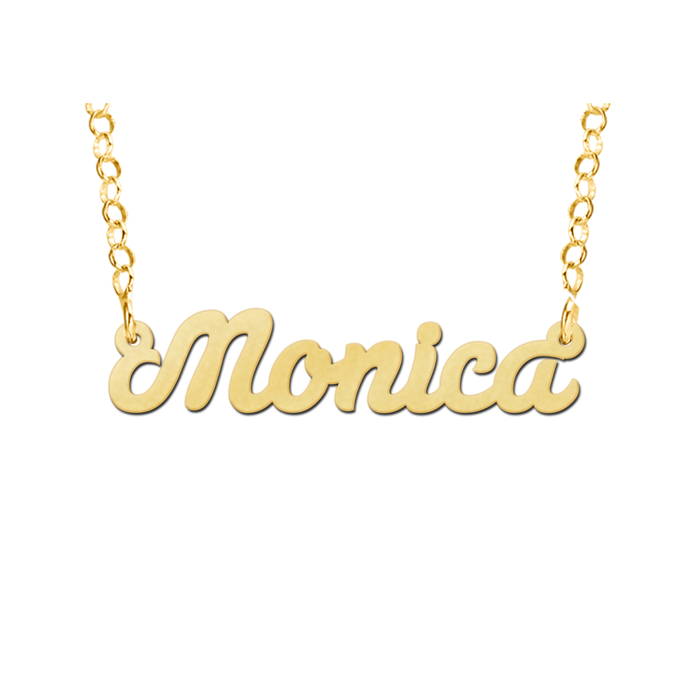 Goldene Namenskette Modell Monica