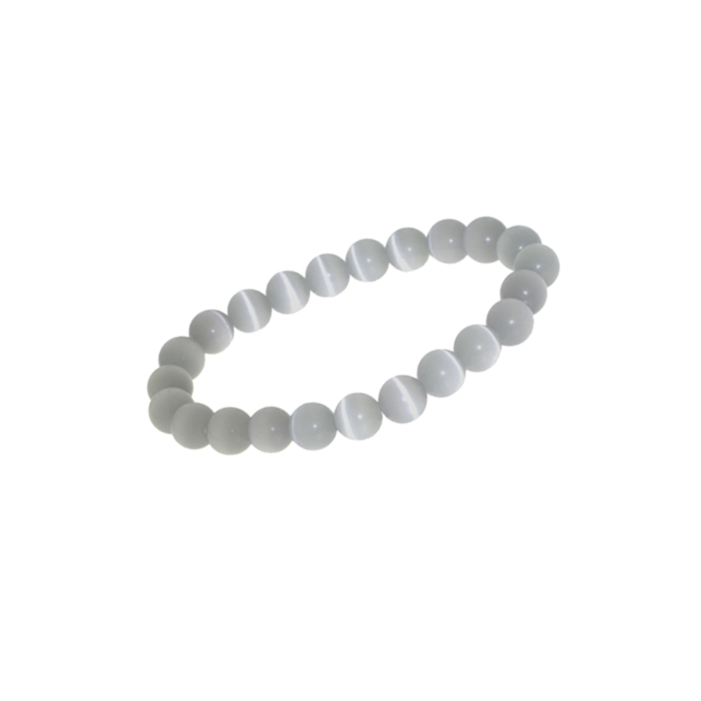 Armband Catseye hellgrau