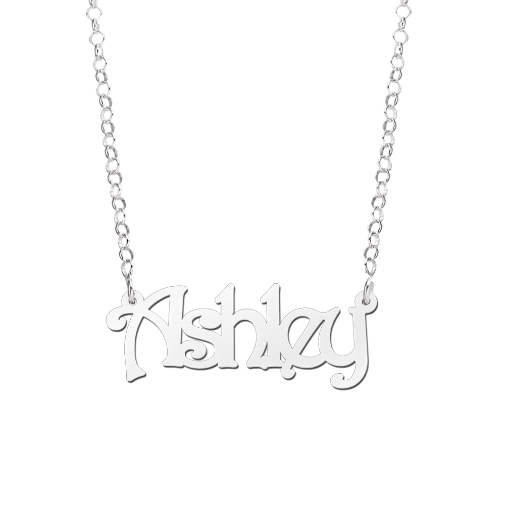 Silberne Namenskette „Ashley“