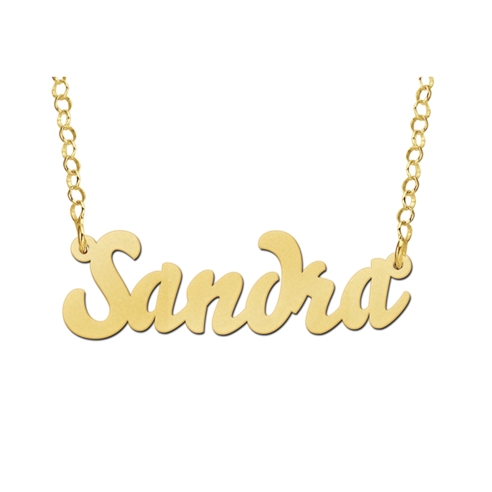 Goldene Namenskette Model Sandra