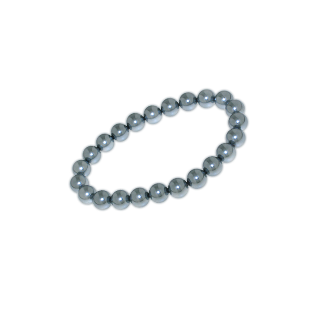 Armband Perlen 8mm grau