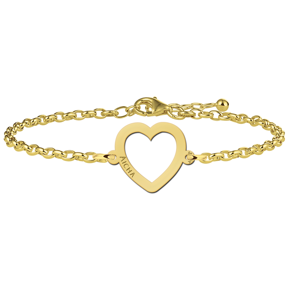 Goldenes Armband mit Herz