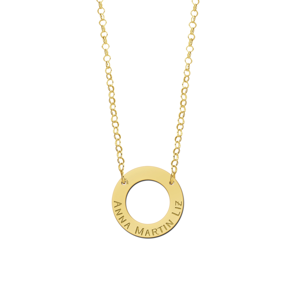 Goldener filigrane Anhänger Ring mit Namen