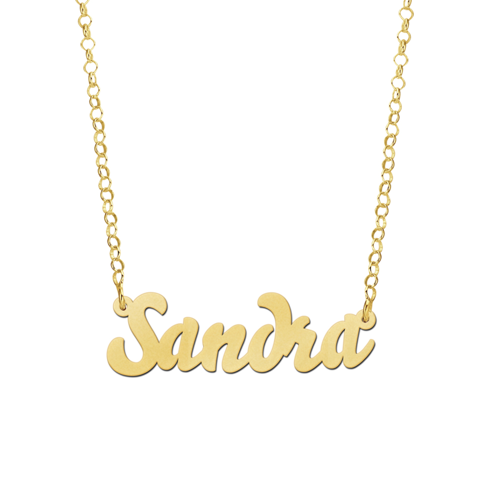 Vergoldete Namenskette Modell Sandra