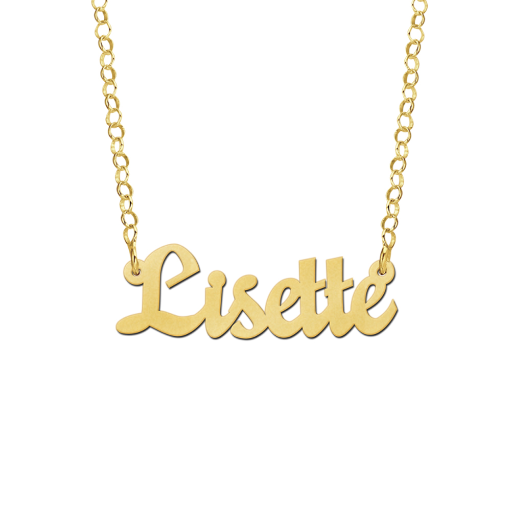 Goldene kette mit namen „Lisette“