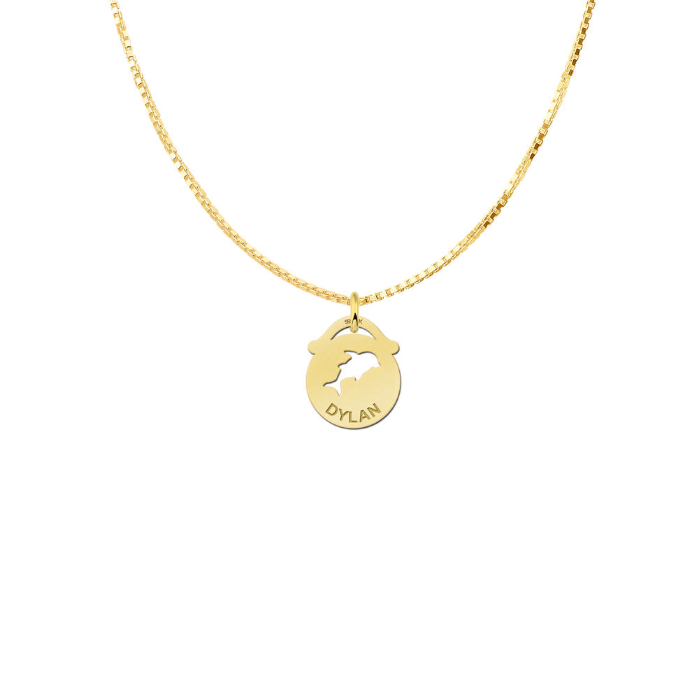 Goldener Tier Schmuck - Delfin