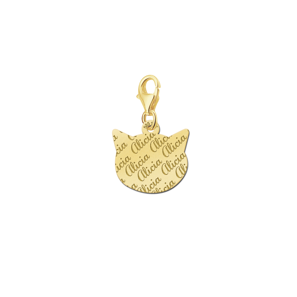 Gold Charm Armbandanhänger - Kätzchen