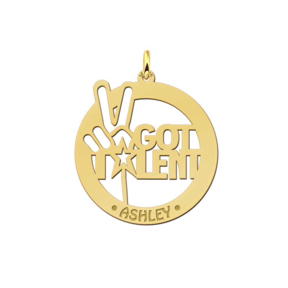 Goldener Namensanhänger Talent