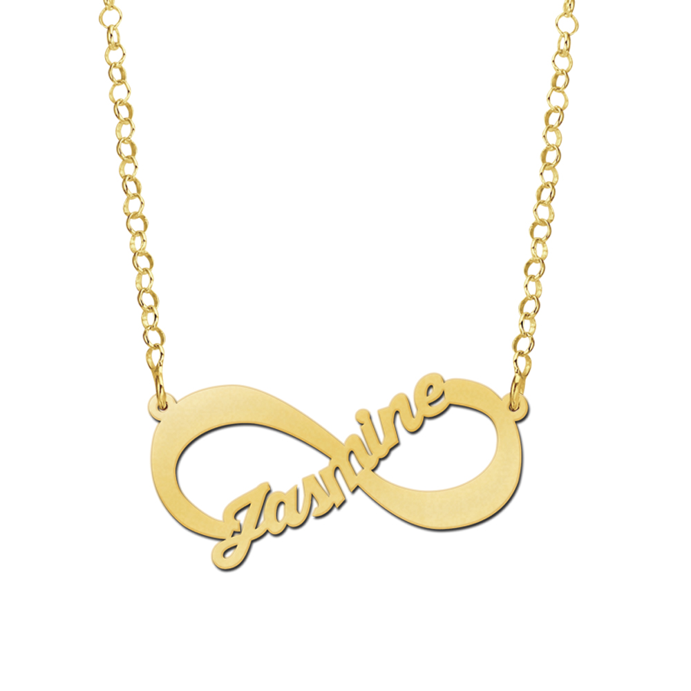Goldener Infinity Schmuck mit Namen