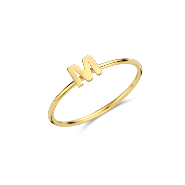 Goldener Ring mit Initial