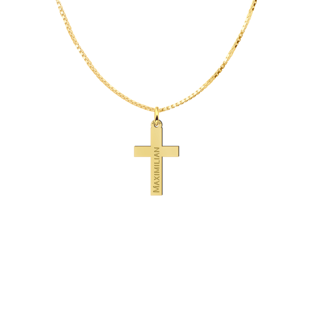 Goldener Kommnion Anhänger Kreuz Geschenk