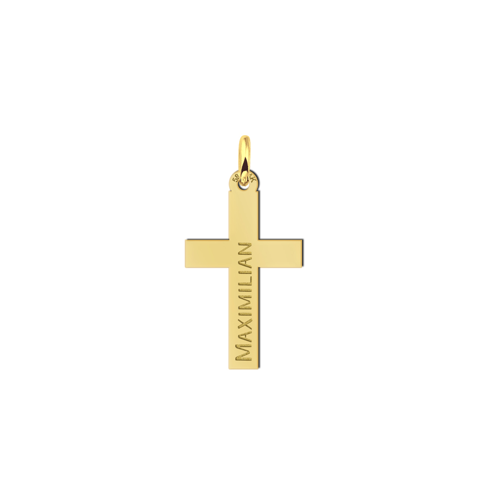 Goldener Kommnion Anhänger Kreuz Geschenk