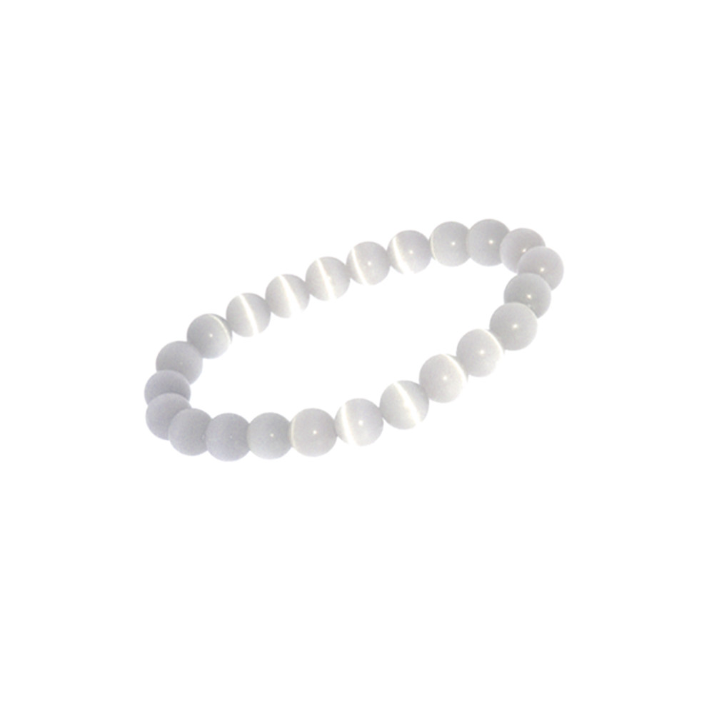 Armband Catseye weiß