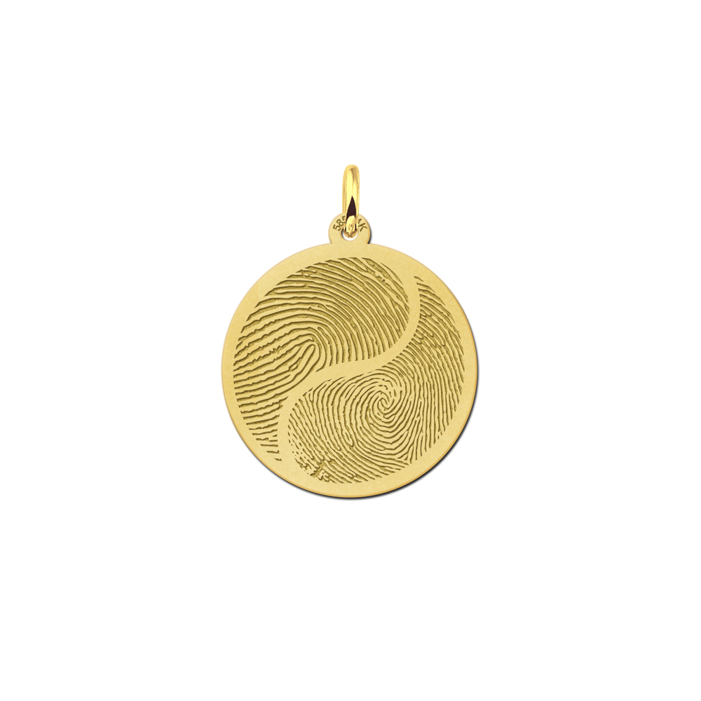 Fingerabdruck Schmuck Yin Yang aus Gold