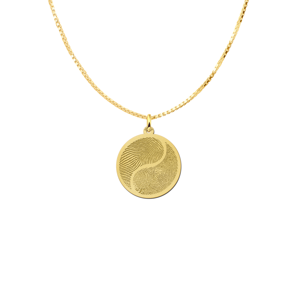 Fingerabdruck Schmuck Yin Yang aus Gold