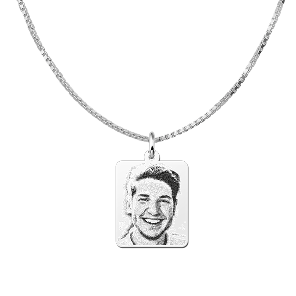 Fotoanhänger dogtag silber