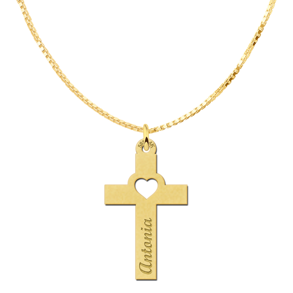 Goldenes Kreuz Schmuckstück 1. Kommunion