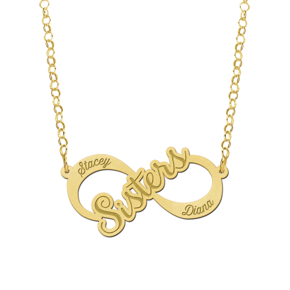 Goldene Infinity Kette 'Sisters'