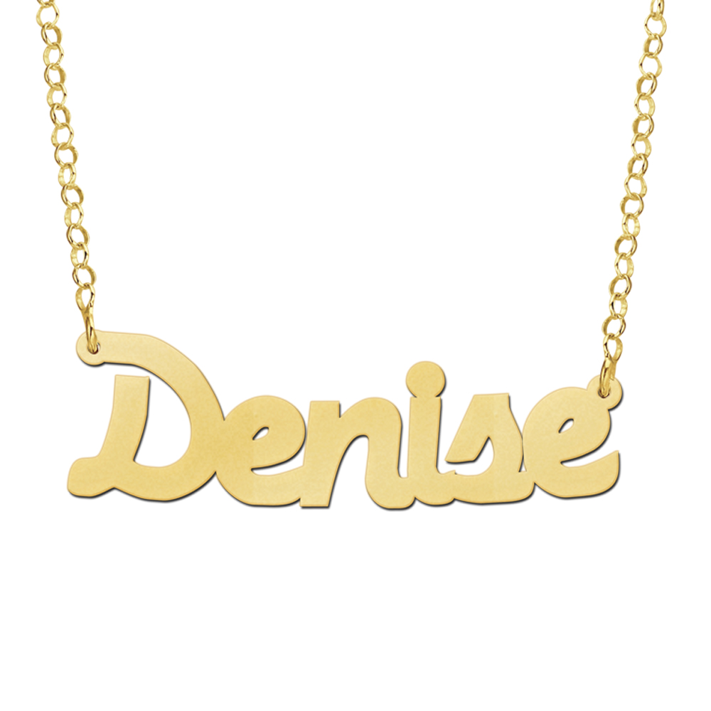 Goldene Namenskette Modell Denise