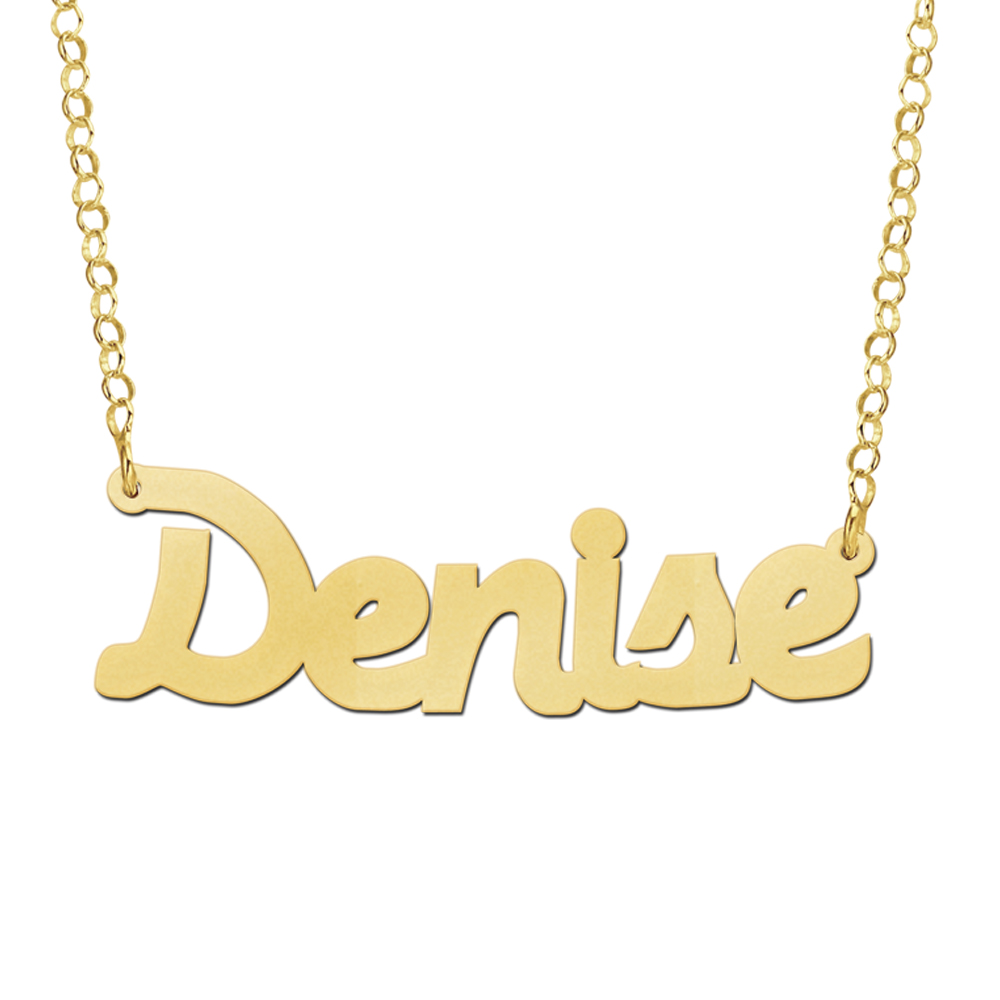 Goldene Namenskette Modell Denise
