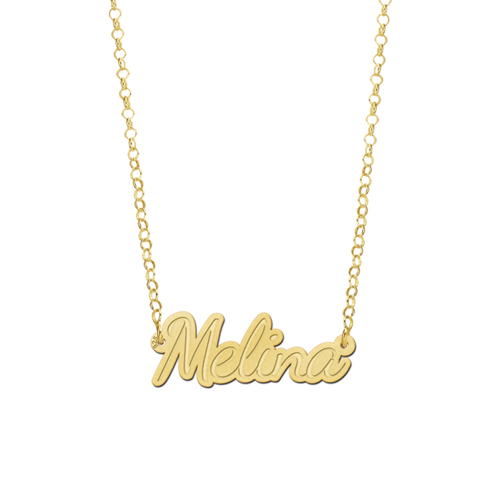 Kette mit Namen Gold Modell Melina