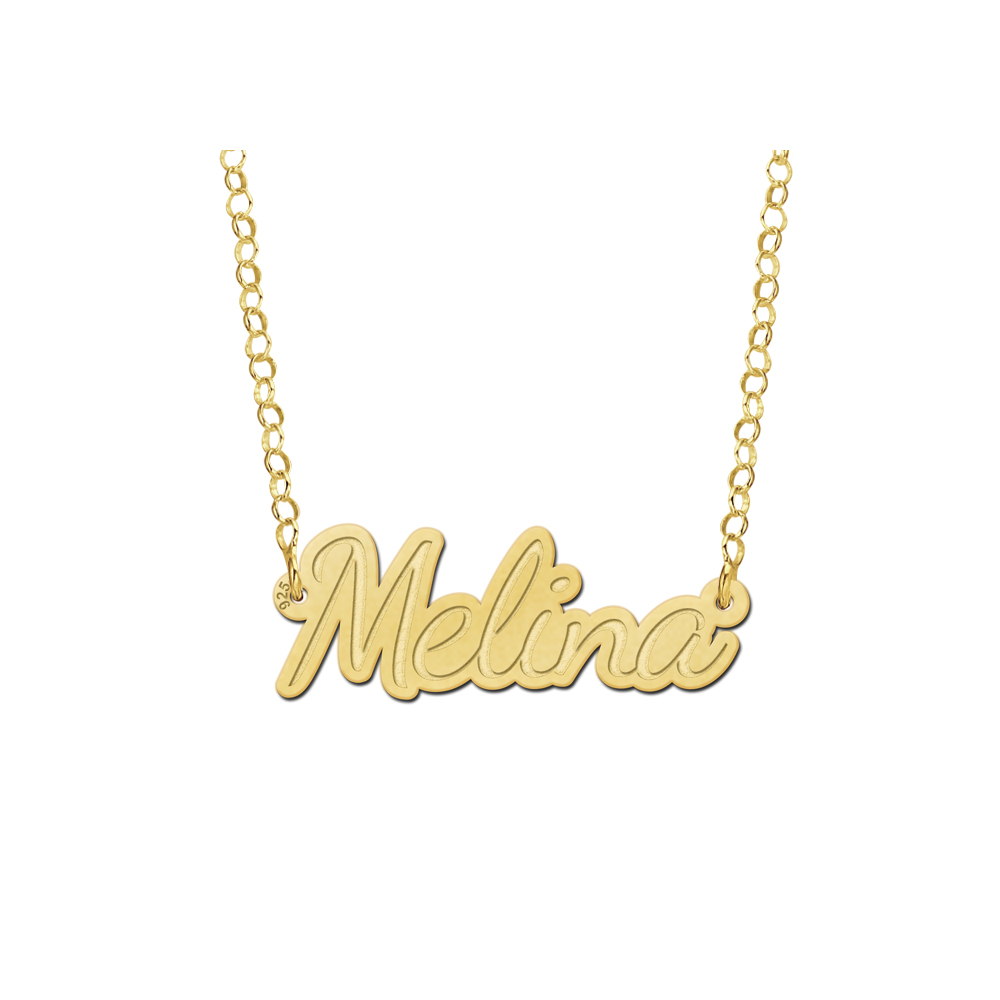 Kette mit Namen Gold Modell Melina
