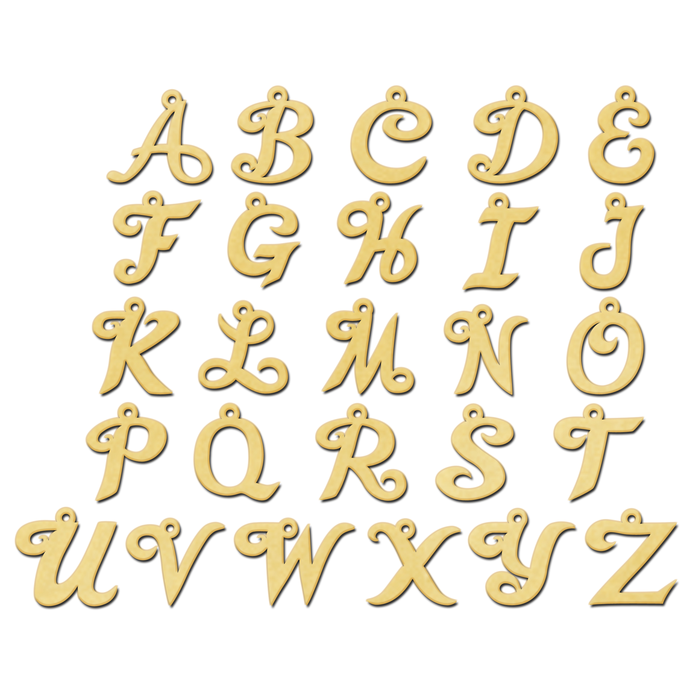Kette mit Buchstaben aus Gold
