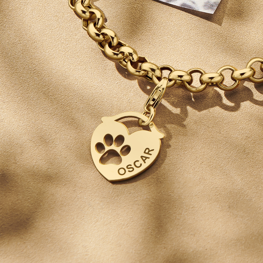 Gold Schmuck Tier Anhänger - Pfote
