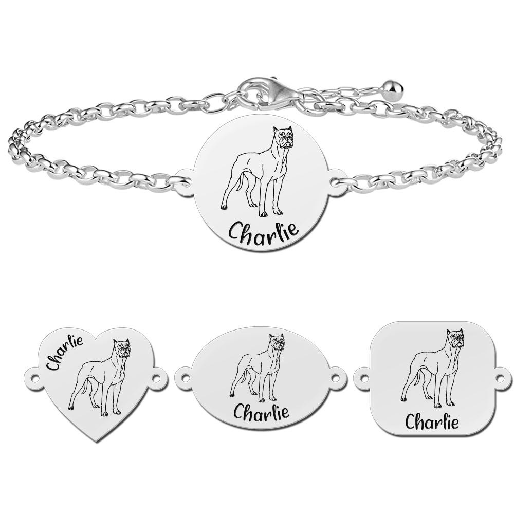 Tierarmband mit Gravur Dogo Argentino