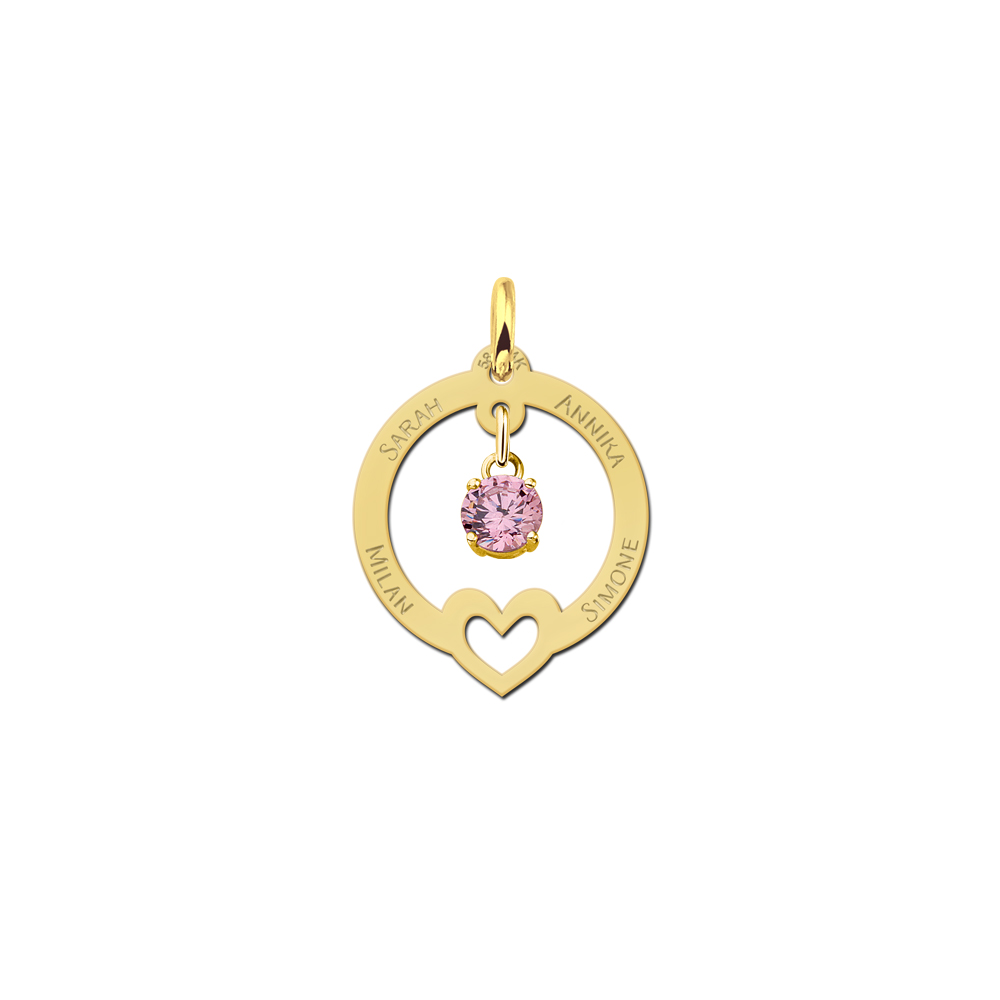 Goldene Familienkette mit eigenem Text
