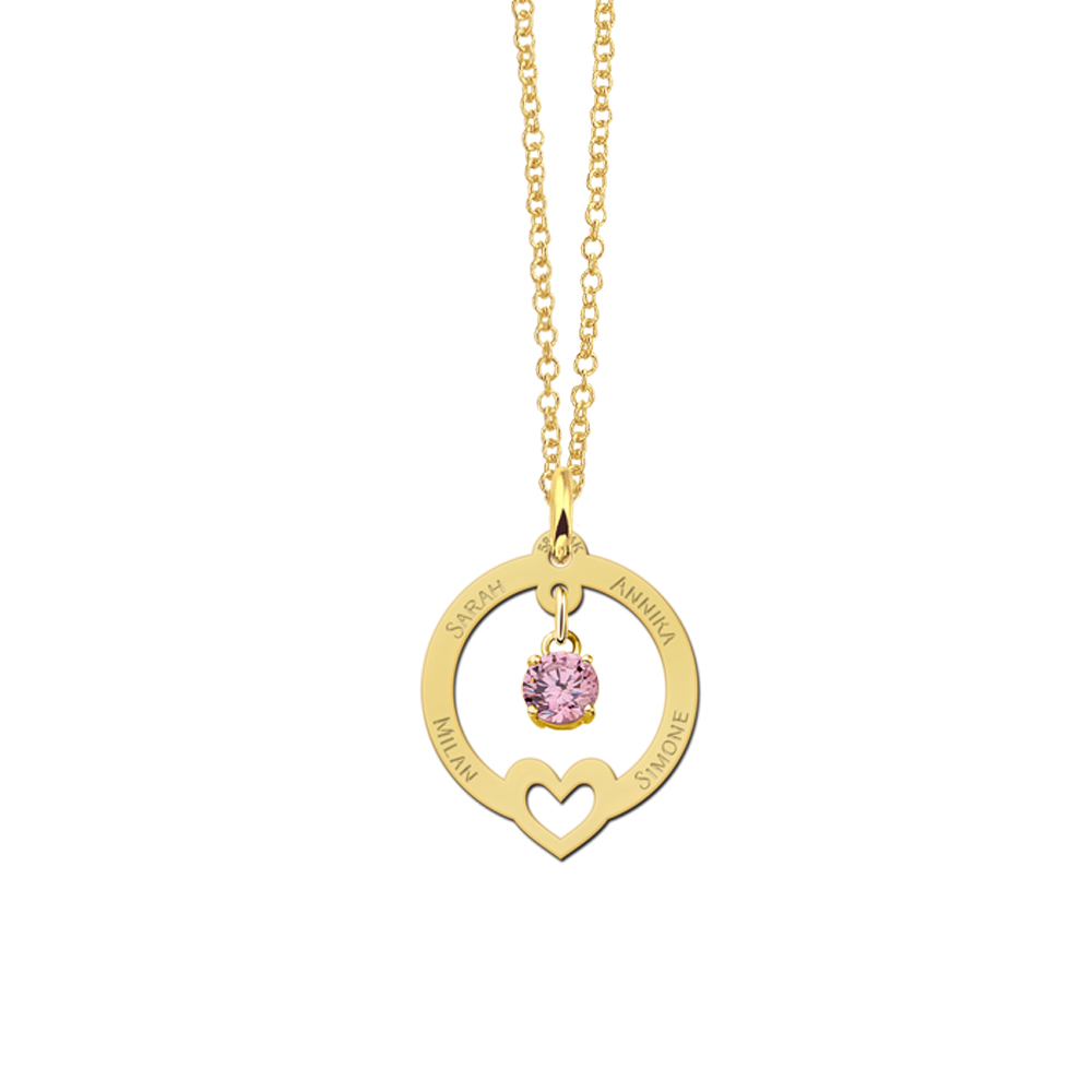 Goldene Familienkette mit eigenem Text