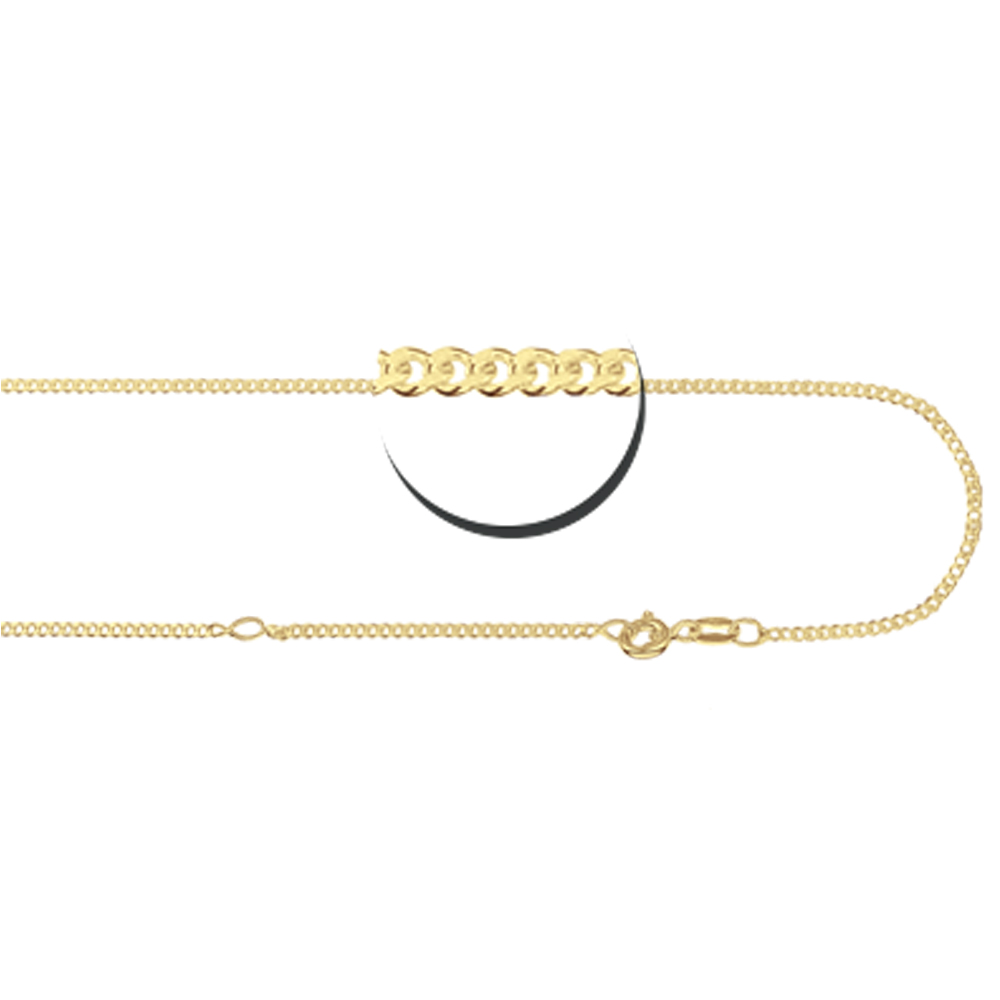 Gourmetkette aus 9 Karat Gold 38 bis 42 cm