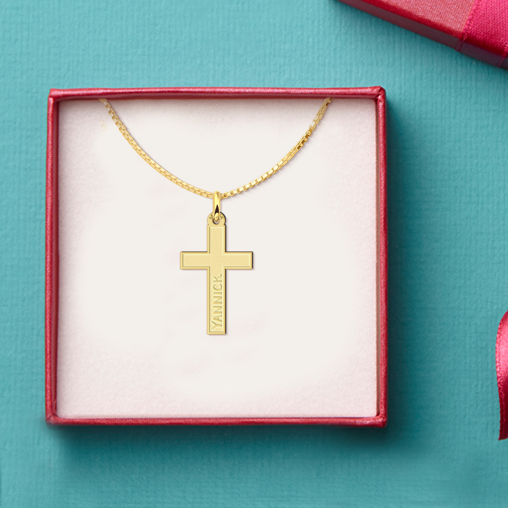Goldenes Kreuz mit Namen