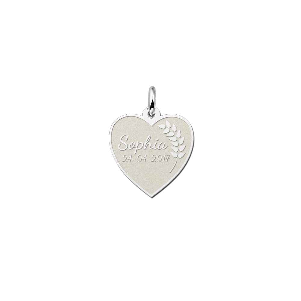 Silberne Erstkommunion Schmuck Herz