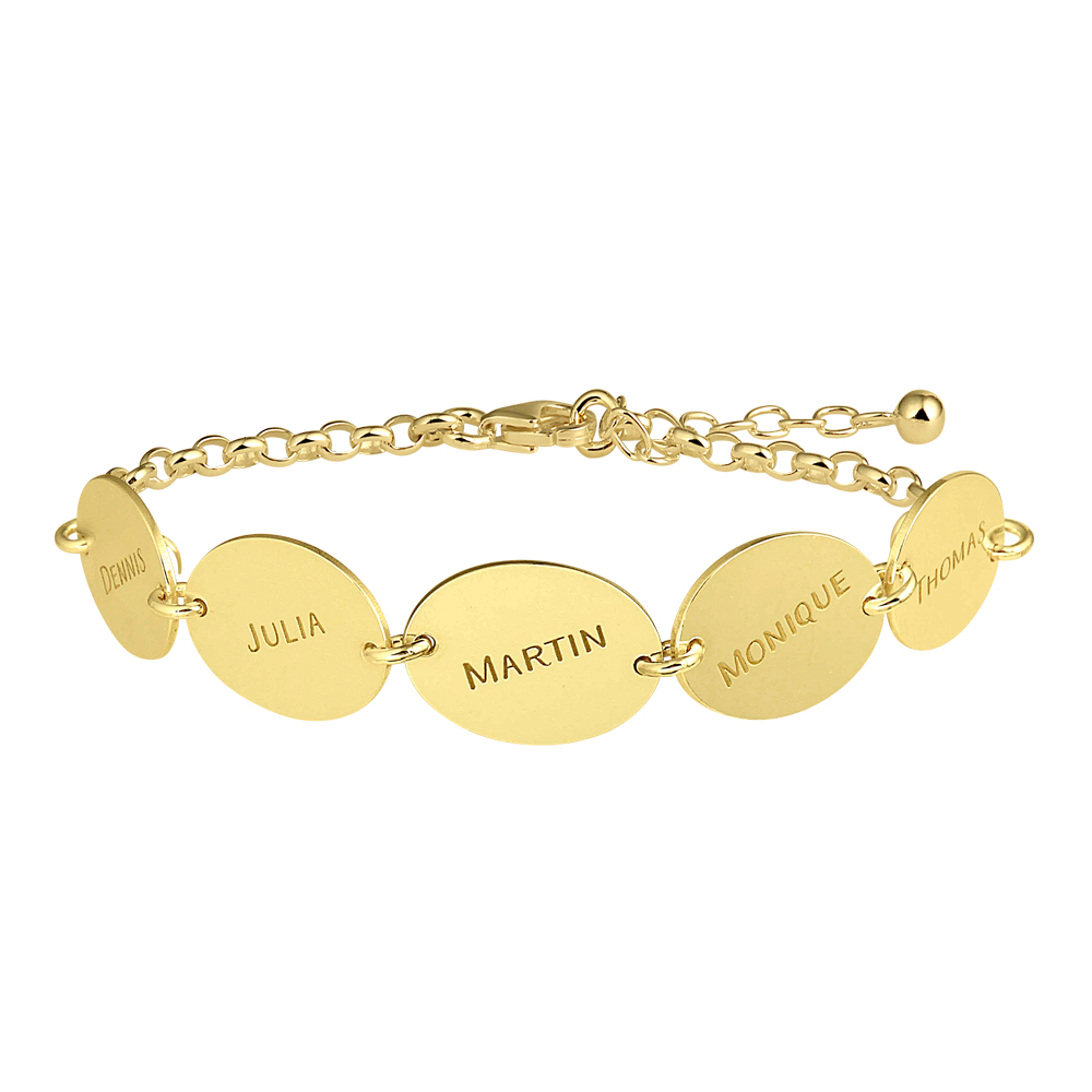 Goldenes Armband mit Gravur