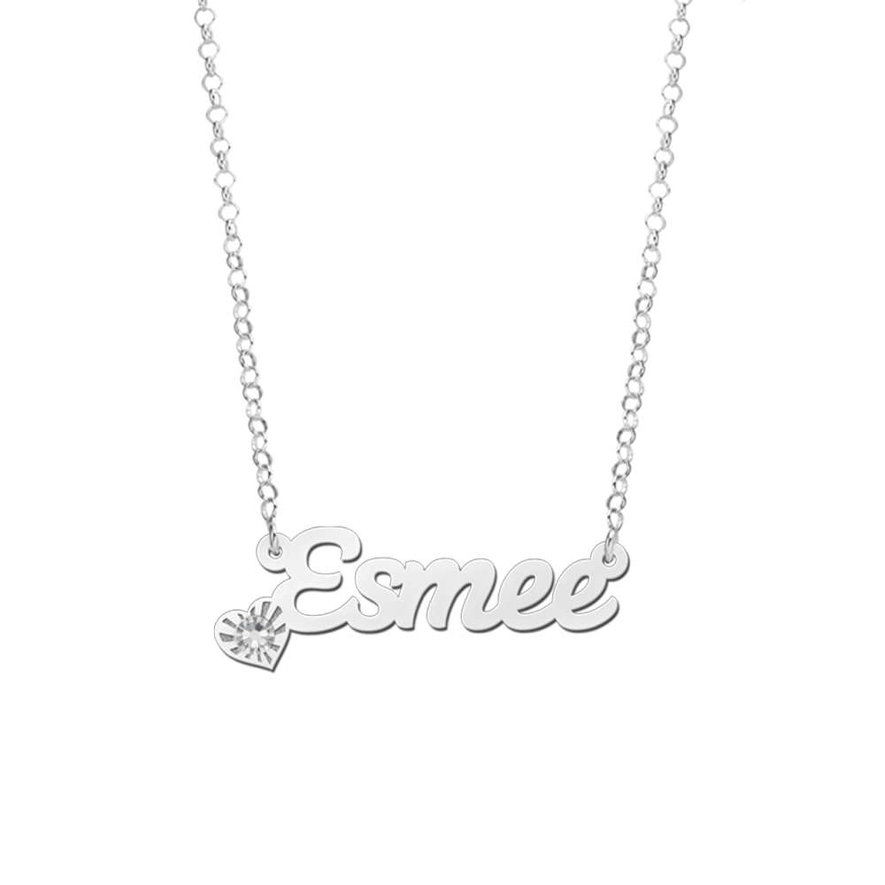 Silberne Namenskette „Esmee“