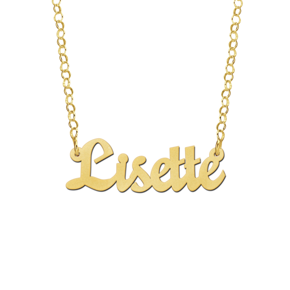 Vergoldete Kette mit Namen Modell Lisette