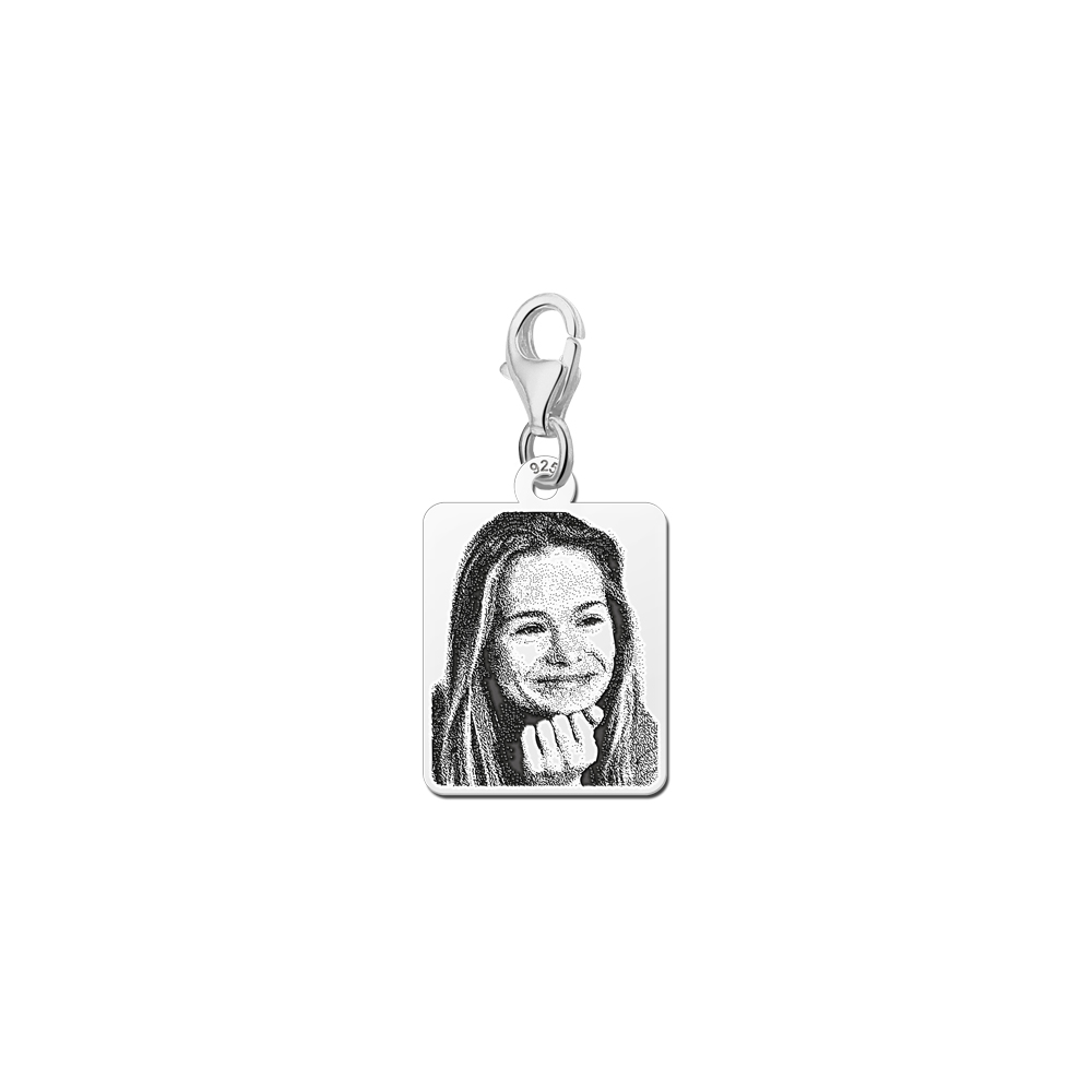 foto charm dogtag silber