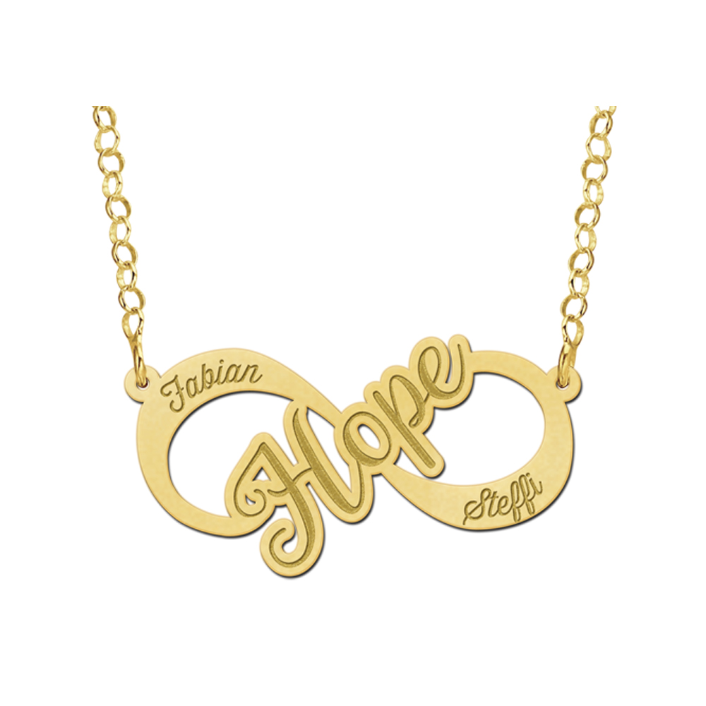 Goldene Unendlichkeit Kette 'Hope'