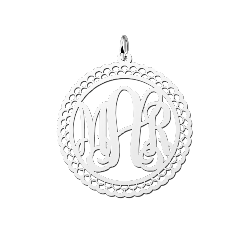 Monogramm Schmuck mit Gravur Rand