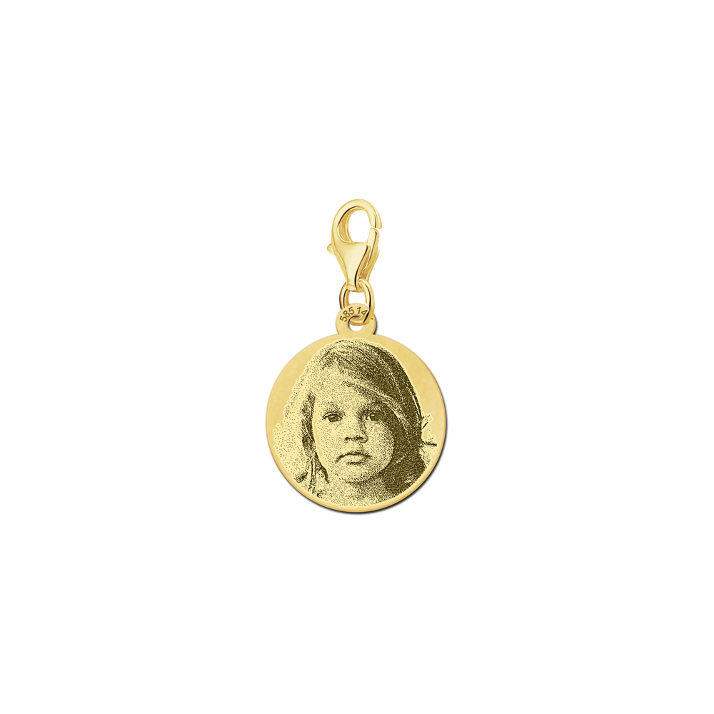 charm gold mit fotogravur