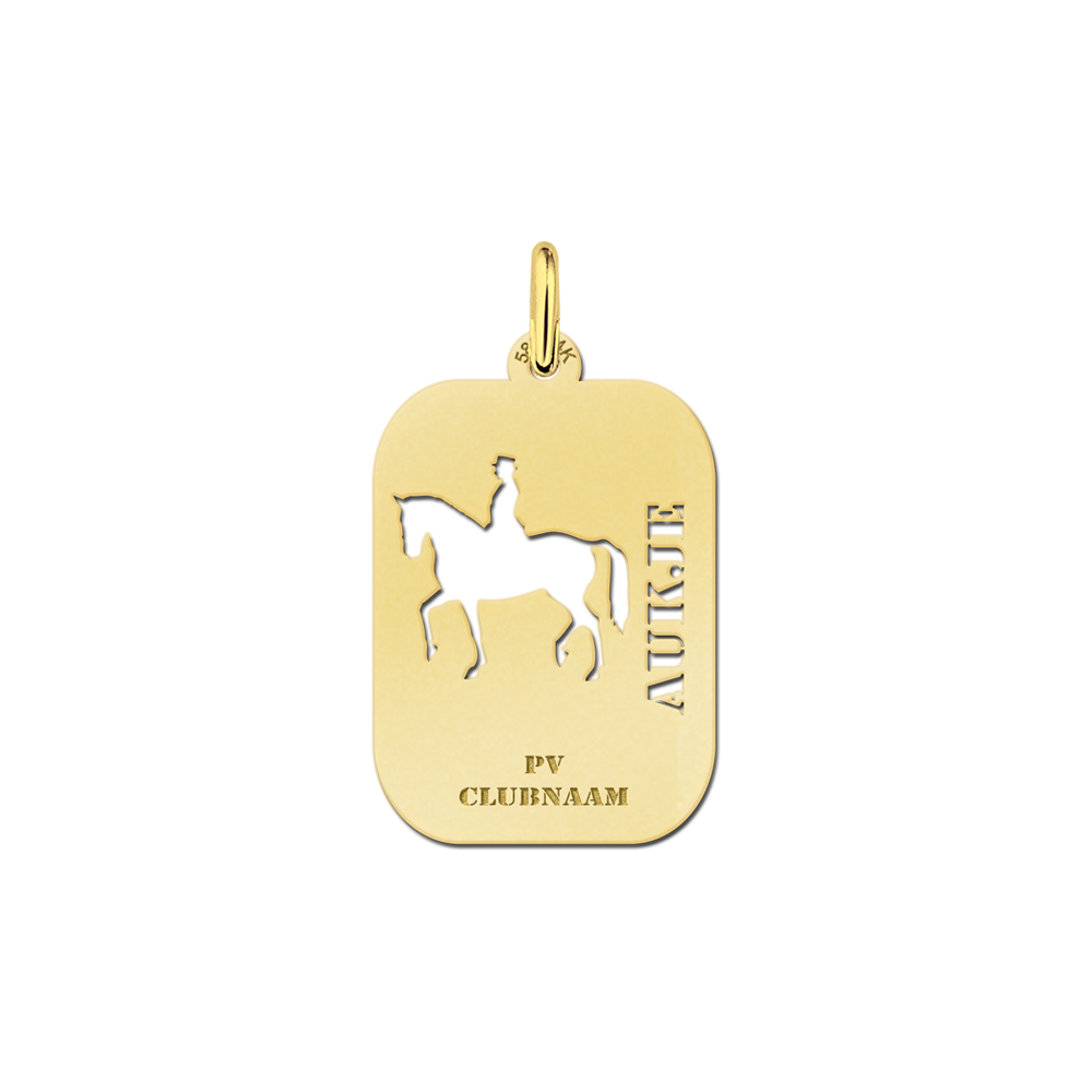 Goldener Sport Charm - Reiten